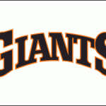 Giants' lettering from 1983-1993